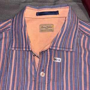 Tommy Bahama Jeans Mens Large  Striped Long Sleeve Cotton Button Shirt